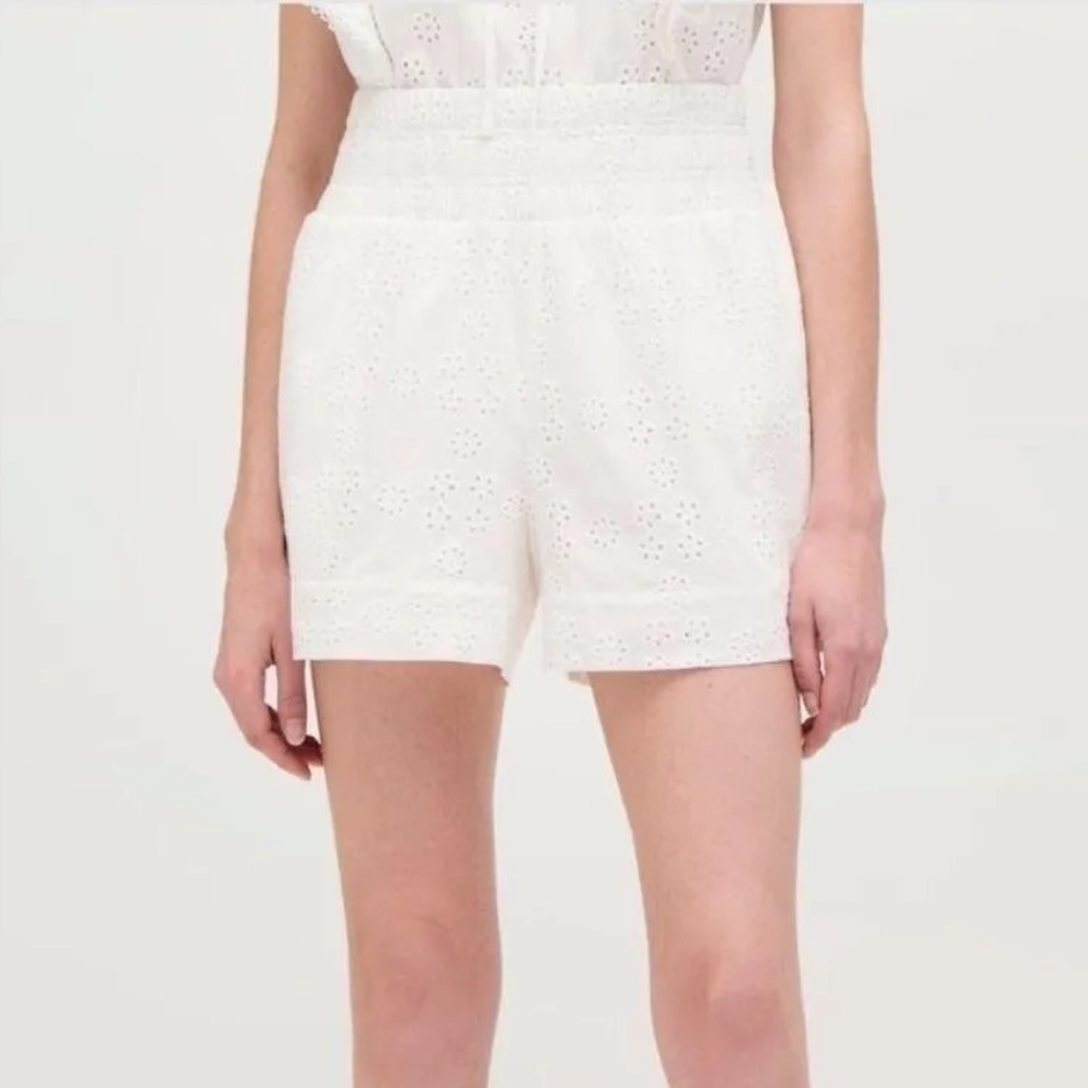 NWT HILL HOUSE HOME The Eyelet Livie Nap Shorts in White Eyelet - Picture 5 of 12